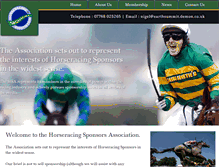 Tablet Screenshot of horseracingsponsors.com